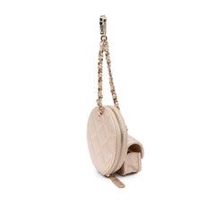 Metallic Lambskin Round Coin Purse and AirPods Case