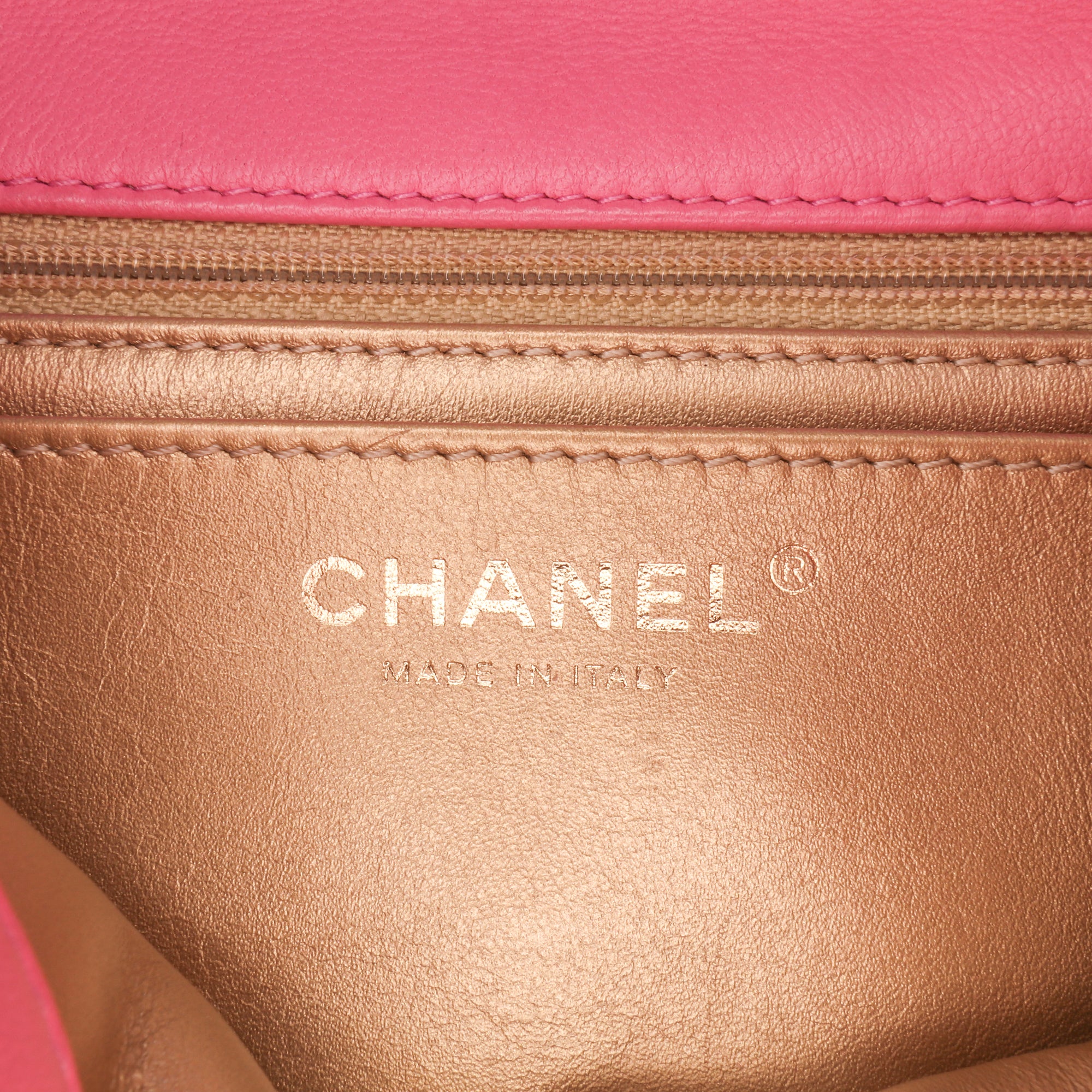 Mini Square Classic Lambskin Pearl Crush Single Flap