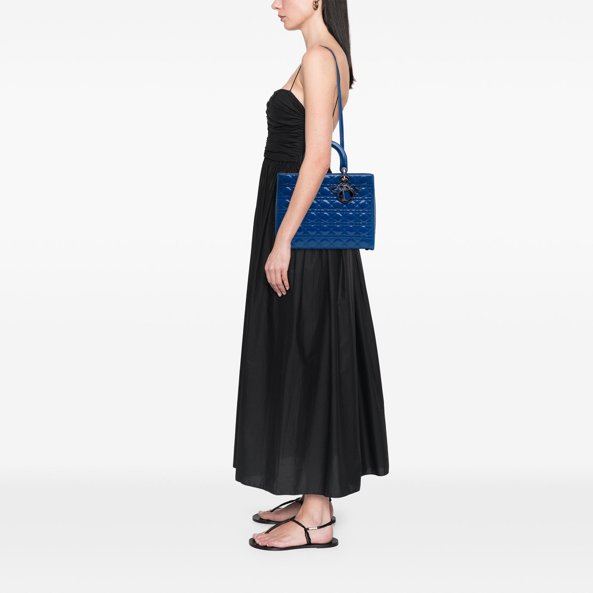 Large Patent Cannage Lady Dior