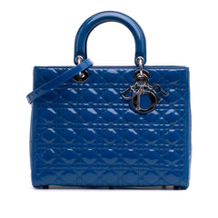 Large Patent Cannage Lady Dior