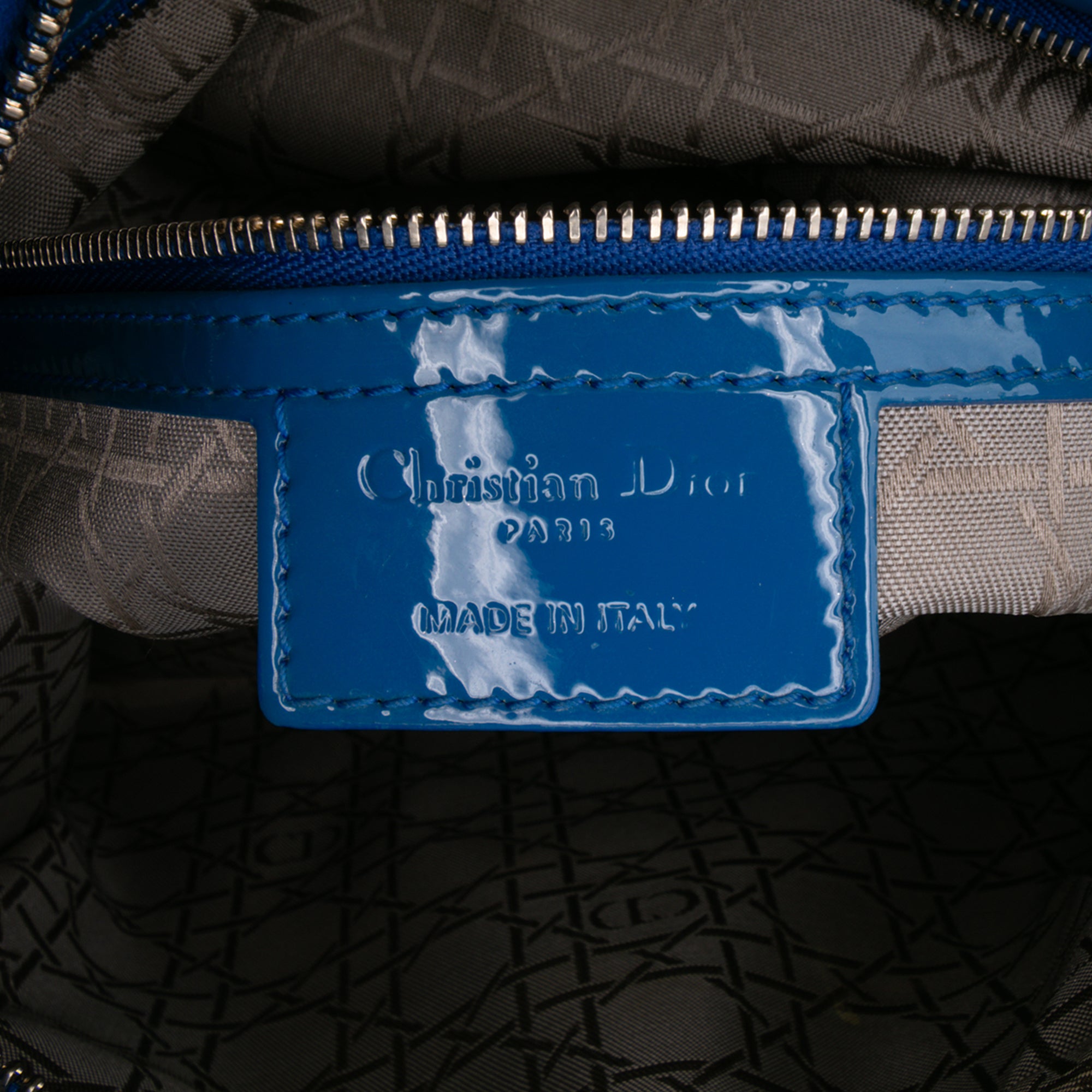 Large Patent Cannage Lady Dior