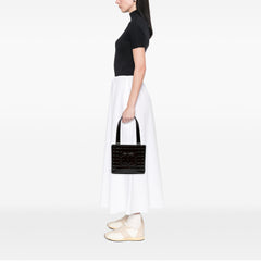 CC Chocolate Bar Patent Shoulder Bag