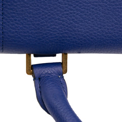Small Drummed Calfskin and Suede Trapeze Satchel
