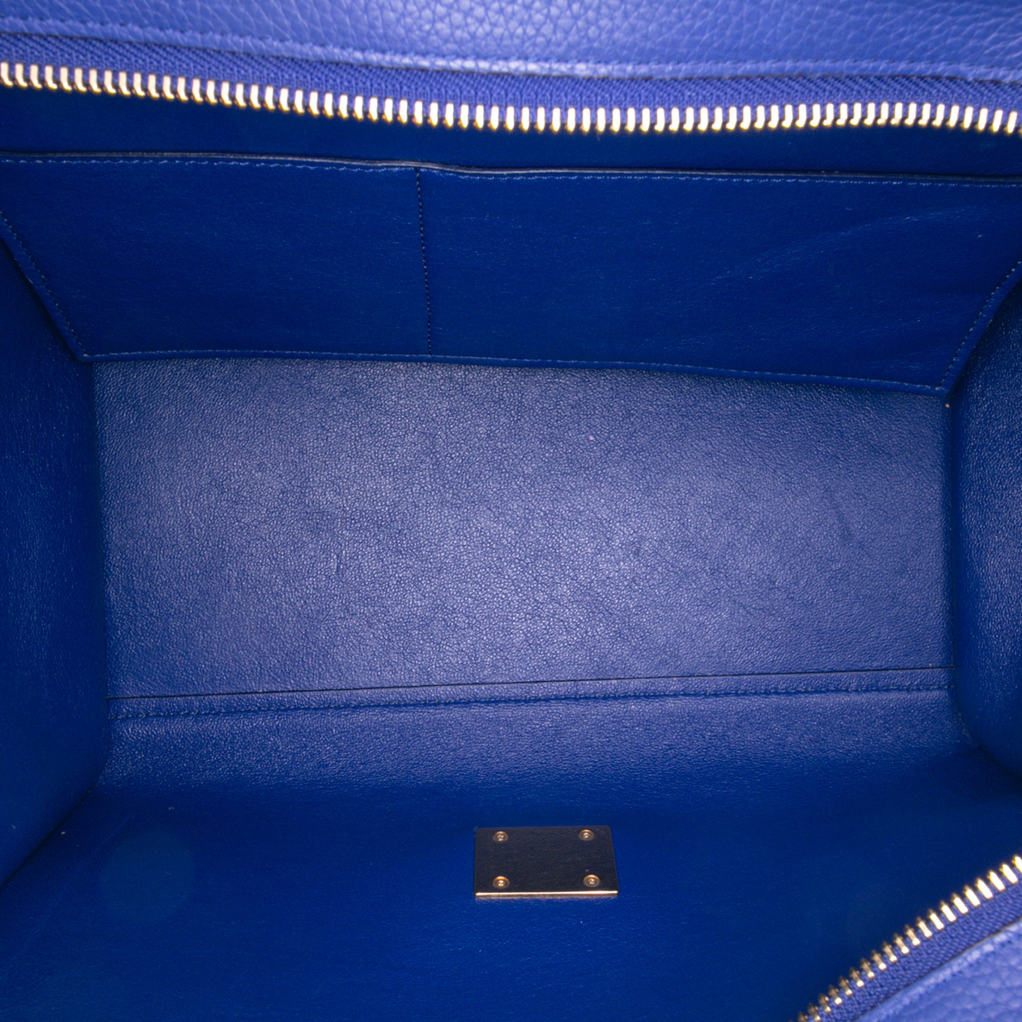 Small Drummed Calfskin and Suede Trapeze Satchel
