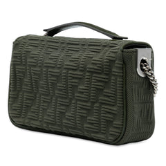 Zucca Embossed Technical Fabric Chain Midi Baguette