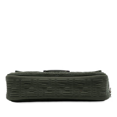 Zucca Embossed Technical Fabric Chain Midi Baguette