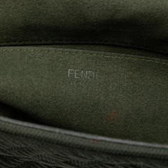 Zucca Embossed Technical Fabric Chain Midi Baguette