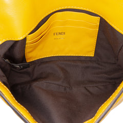 Mini Zucca Embossed Leather Baguette Satchel