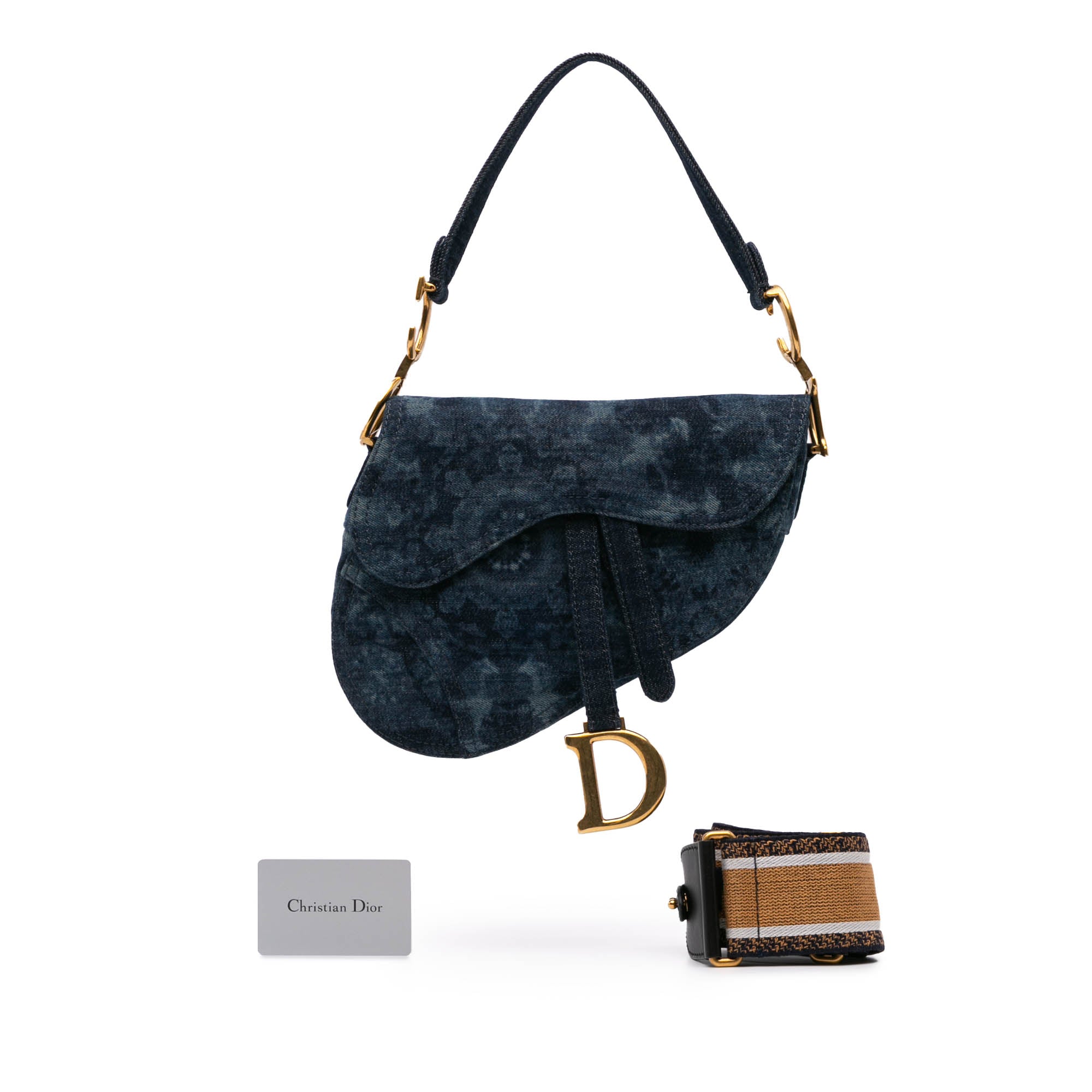 Denim Tie Dye Saddle Bag