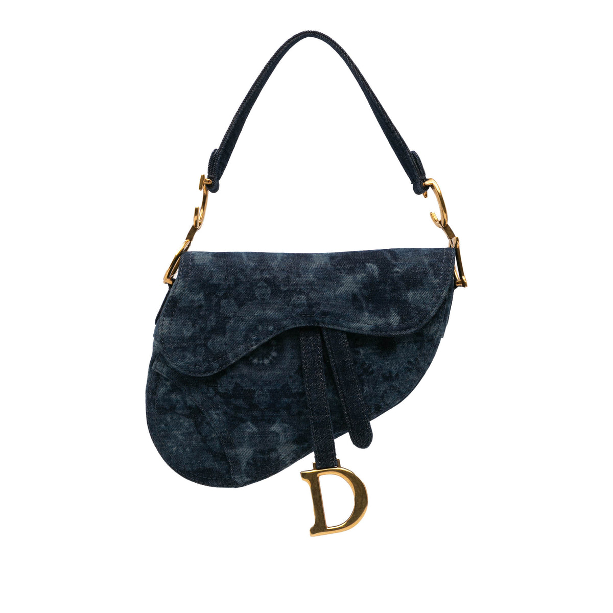 Denim Tie Dye Saddle Bag