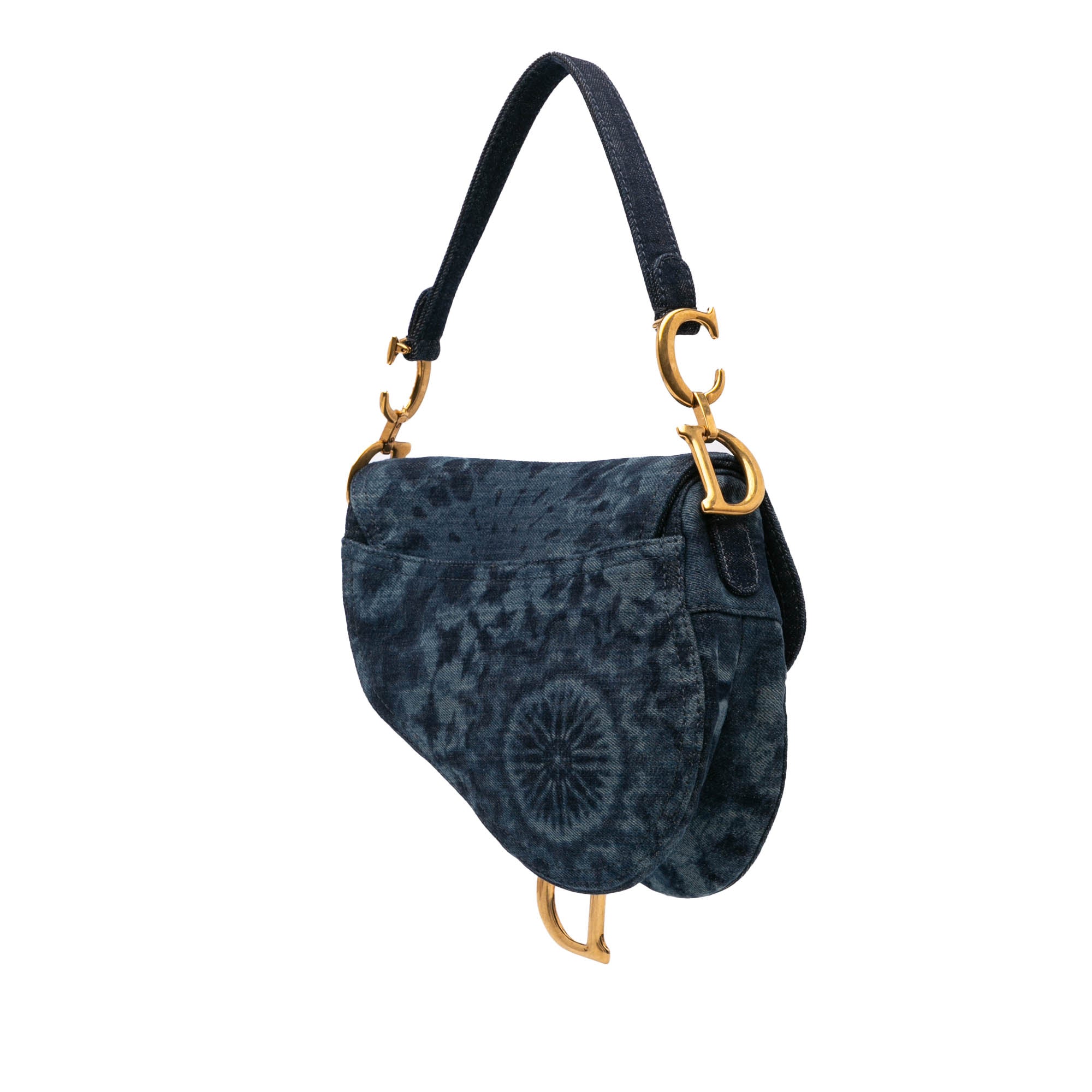Denim Tie Dye Saddle Bag
