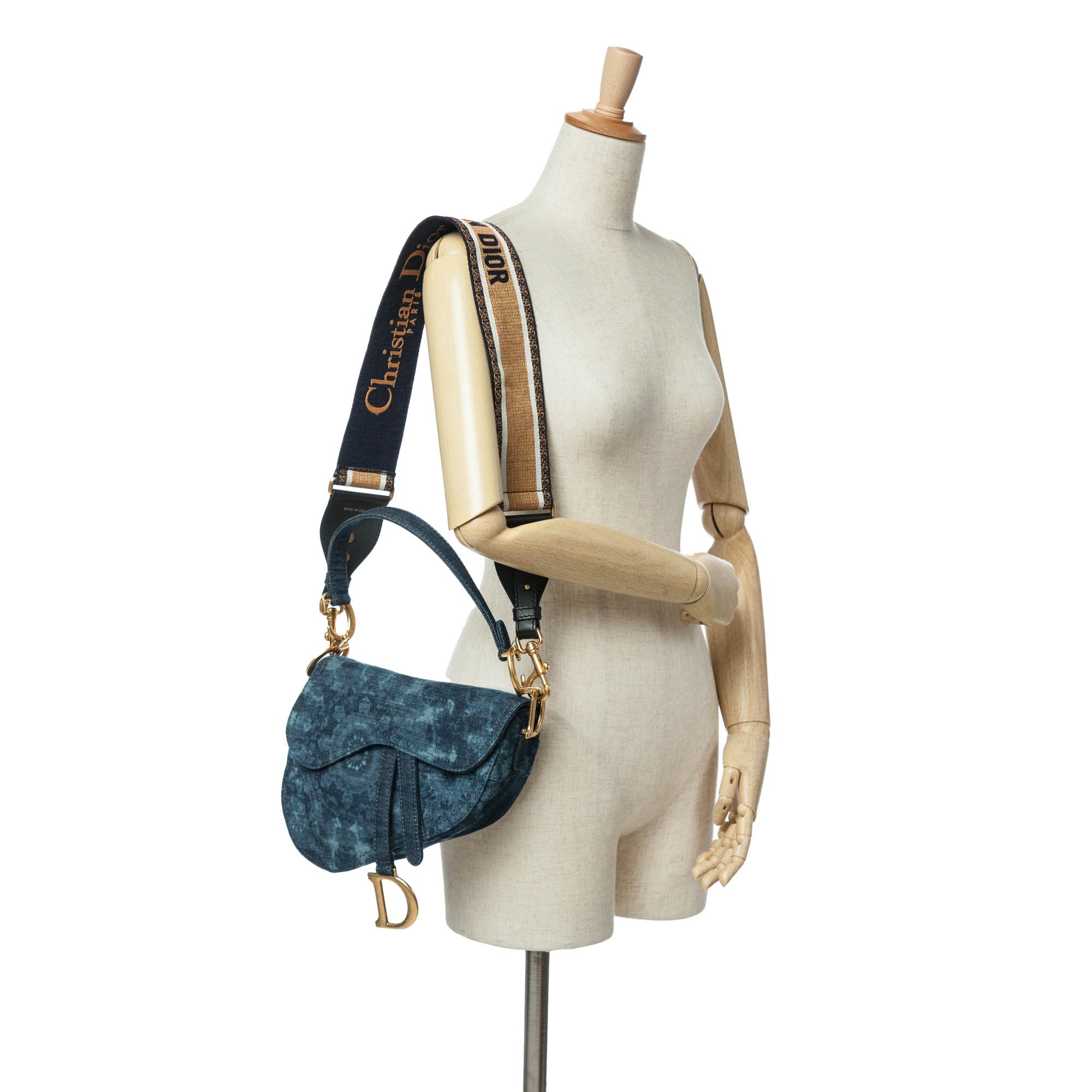 Denim Tie Dye Saddle Bag