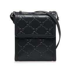 GG Embossed Perforated Messenger Bag_0