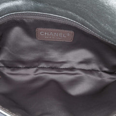 Quilted Metallic Distressed Lambskin CC Crystal Flap