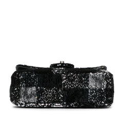 Sequin Plaid Single Flap