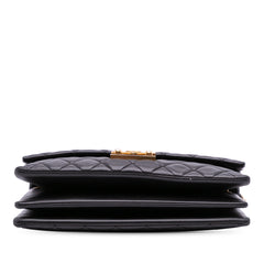 Quilted Lambskin Pagoda Accordion Flap