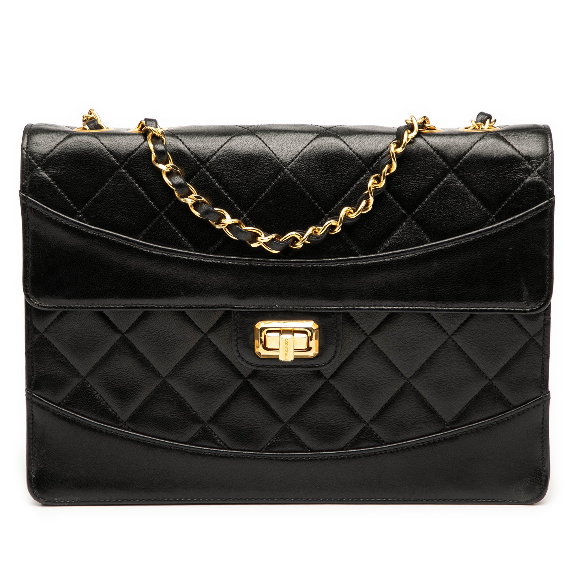 Medium Quilted Lambskin Mademoiselle Single Flap