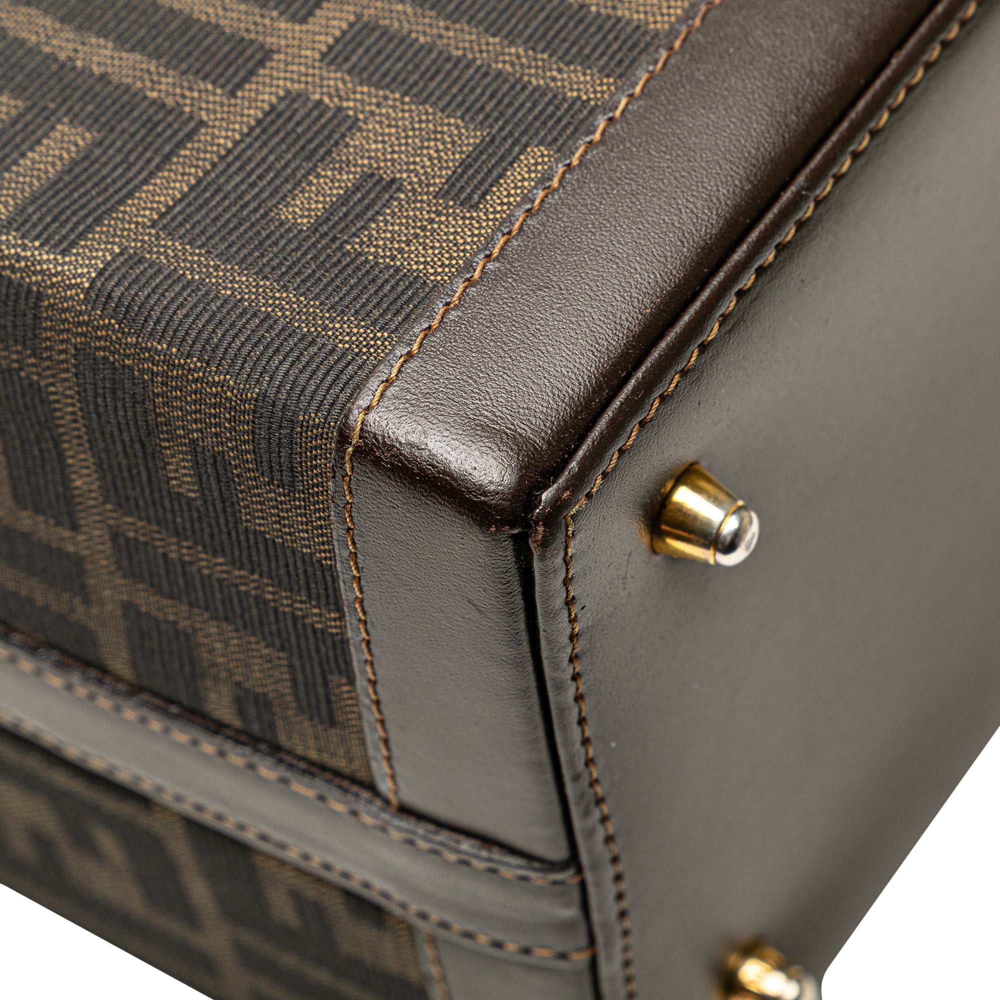 Zucca Canvas Push Lock Box Handbag