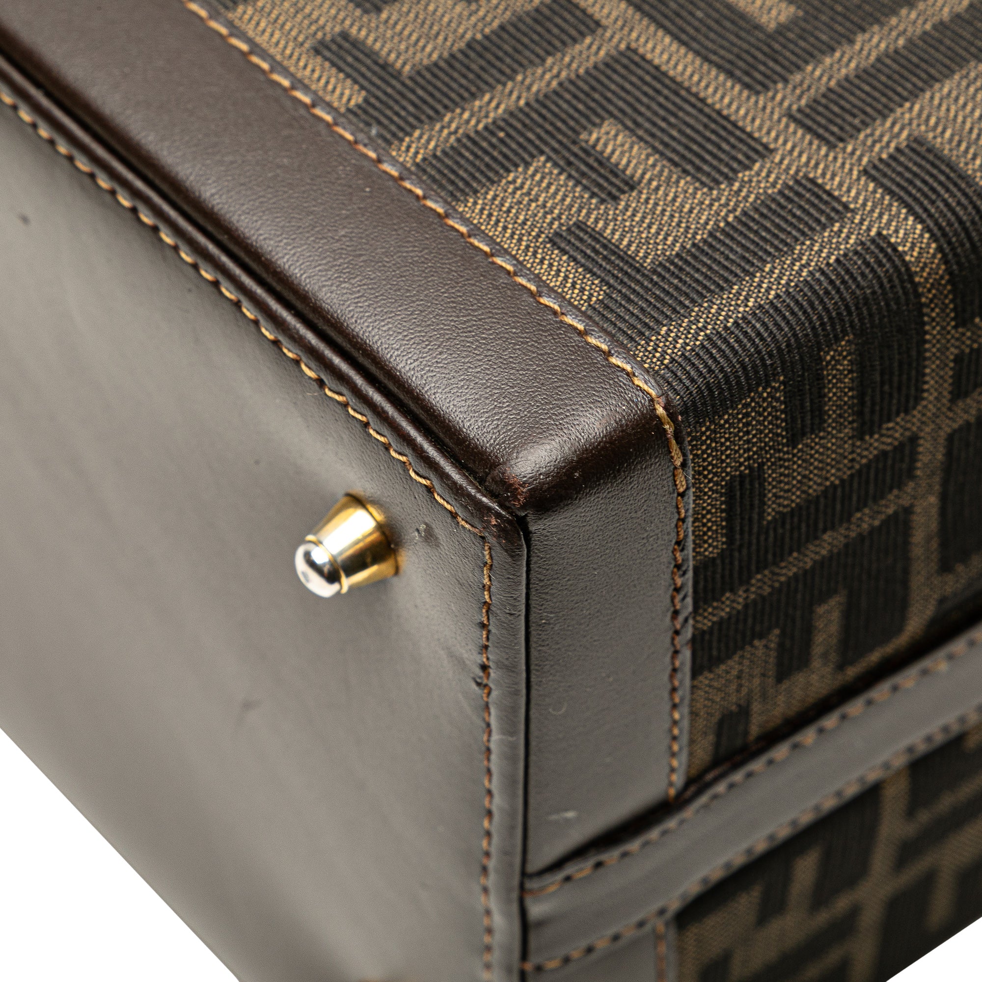 Zucca Canvas Push Lock Box Handbag