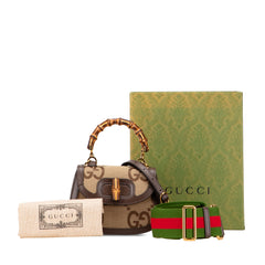 Mini Jumbo GG Canvas 1947 Bamboo Top Handle Bag
