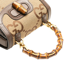 Mini Jumbo GG Canvas 1947 Bamboo Top Handle Bag