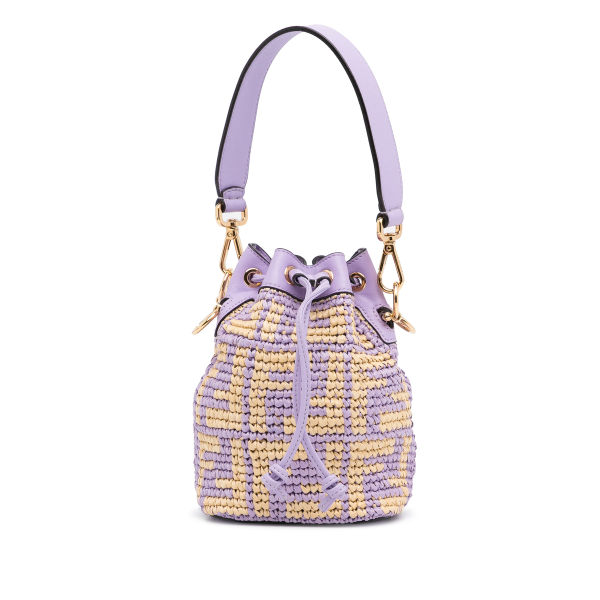 Mini Raffia Zucca Mon Tresor Bucket Bag