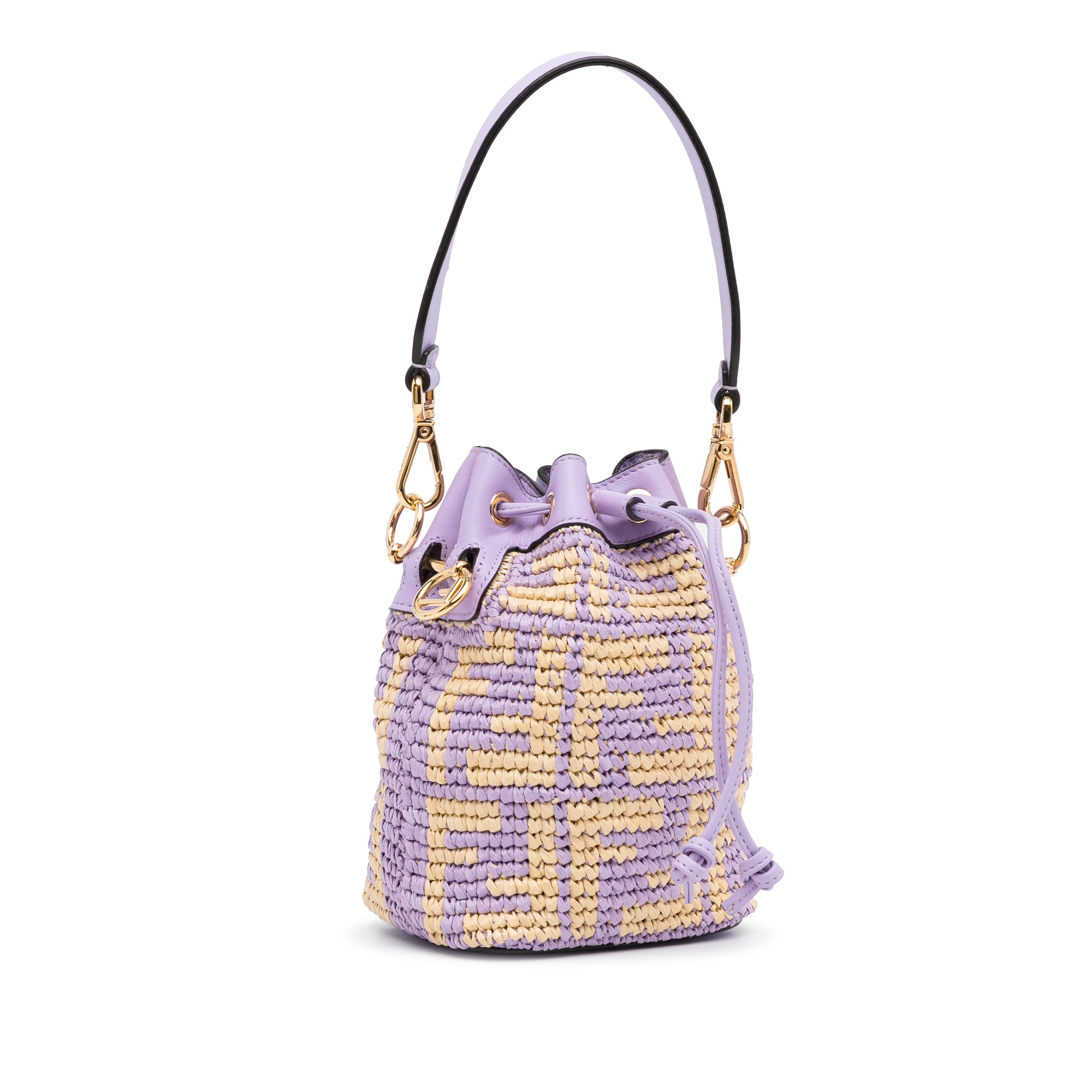 Mini Raffia Zucca Mon Tresor Bucket Bag