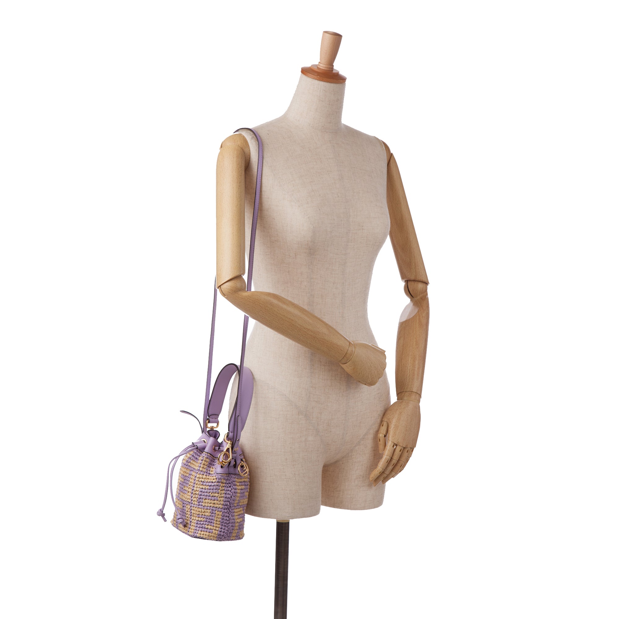 Mini Raffia Zucca Mon Tresor Bucket Bag_8