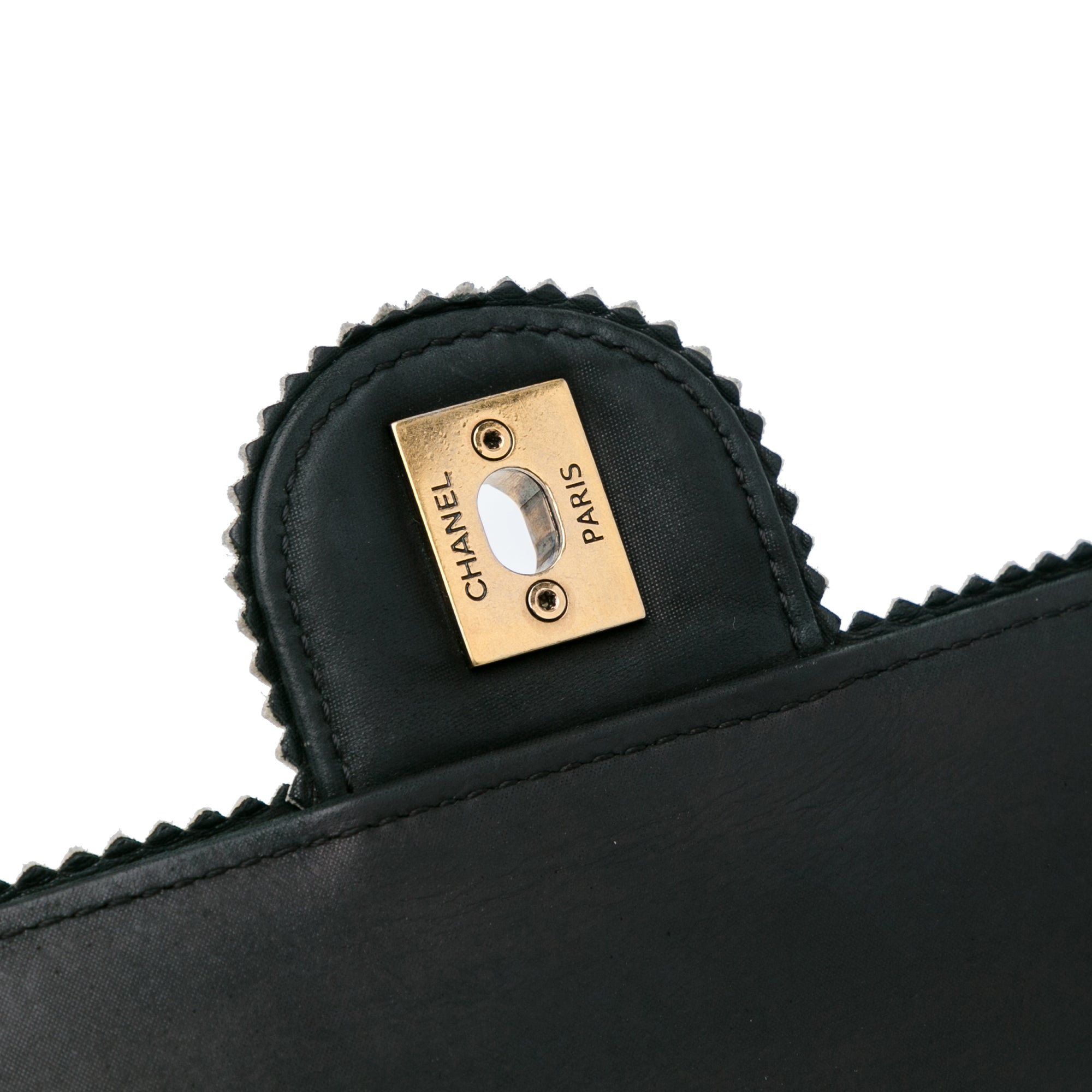 CC Quilted Lambskin Tassel and Border Embellished Flap