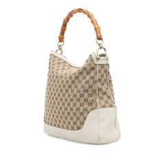 GG Canvas Bamboo Diana Satchel