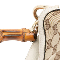 GG Canvas Bamboo Diana Satchel