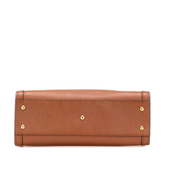 Small Leather Bamboo Diana Satchel