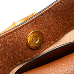 Small Leather Bamboo Diana Satchel