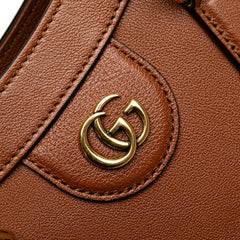 Small Leather Bamboo Diana Satchel