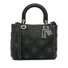 Medium Calfskin Cannage Studded Supple Lady Dior