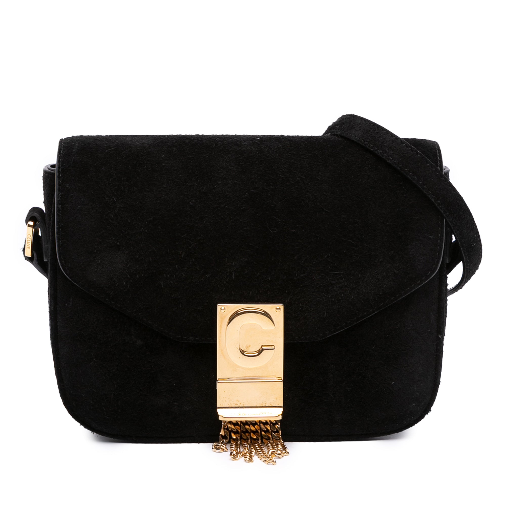 Small Suede Pampille C Bag