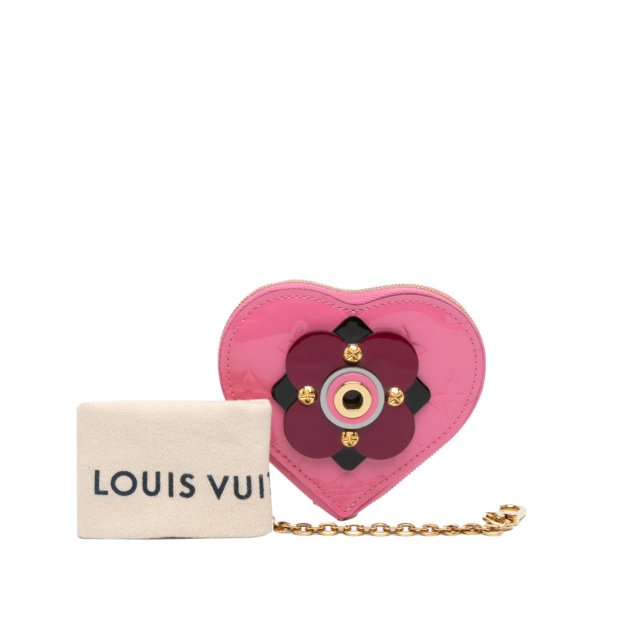 Monogram Vernis Heart Coin Pouch