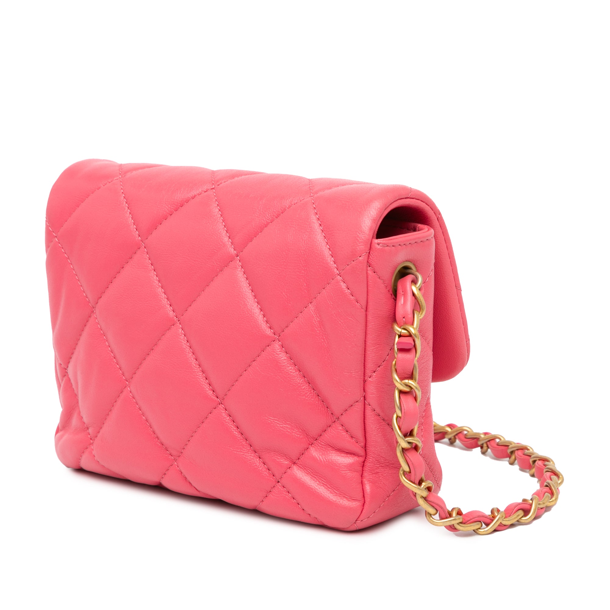 Mini Quilted Lambskin Plexiglass Coco Love Flap