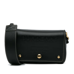 Hackberry Horseferry Debossed Leather Crossbody Bag