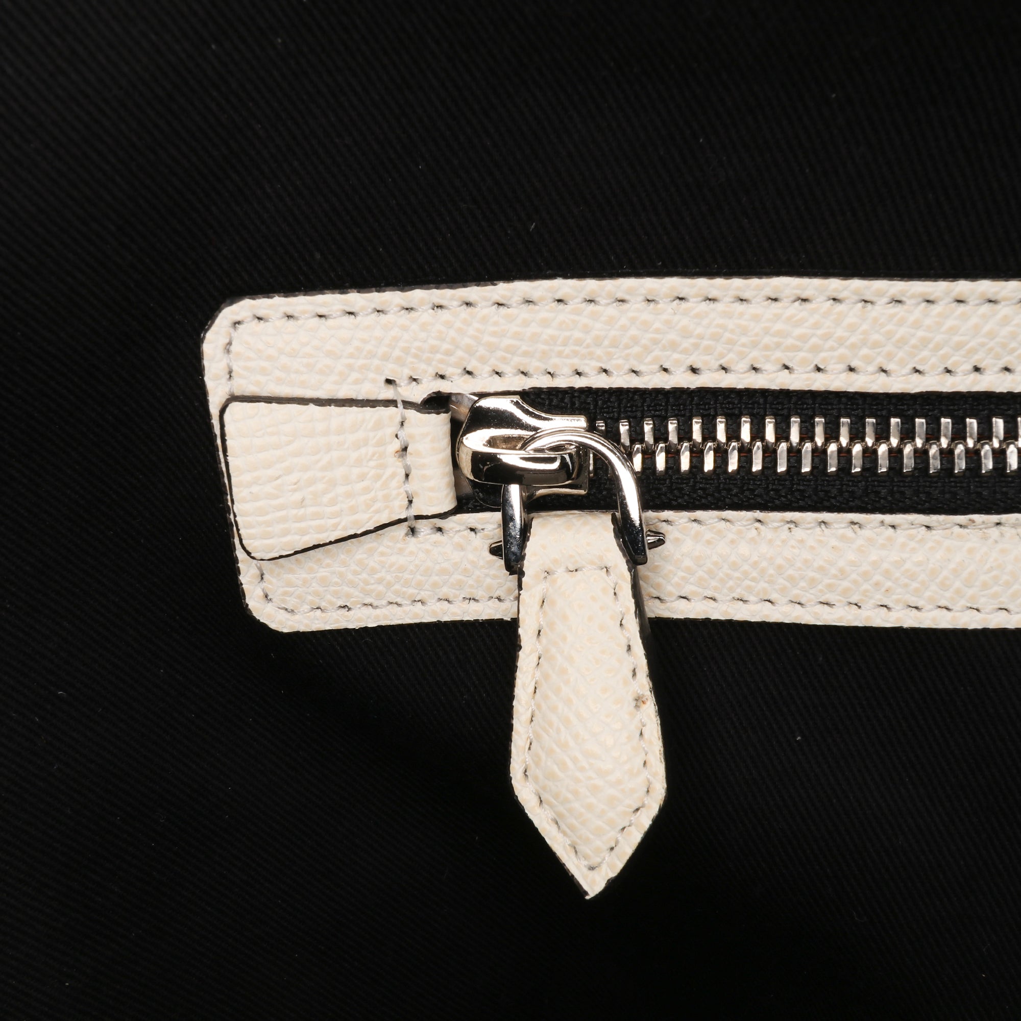 Bicolor Grained Calfskin Lucrezia Briefcase