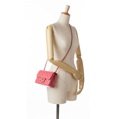 Mini Square Classic Lambskin Single Flap