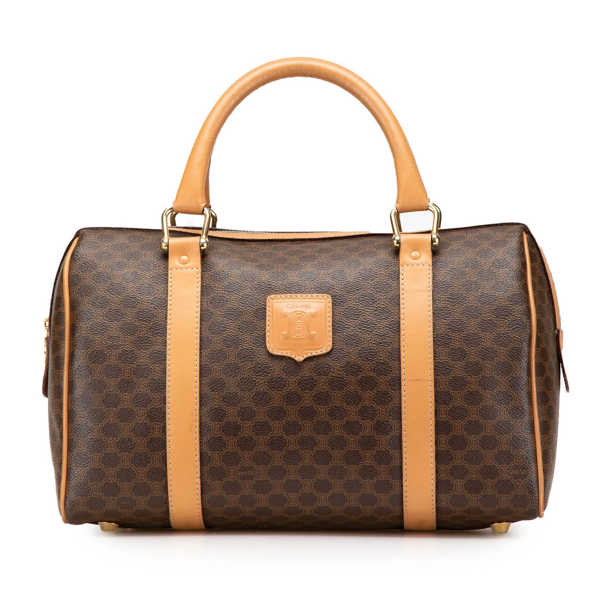 Macadam Coated Canvas Boston Bag