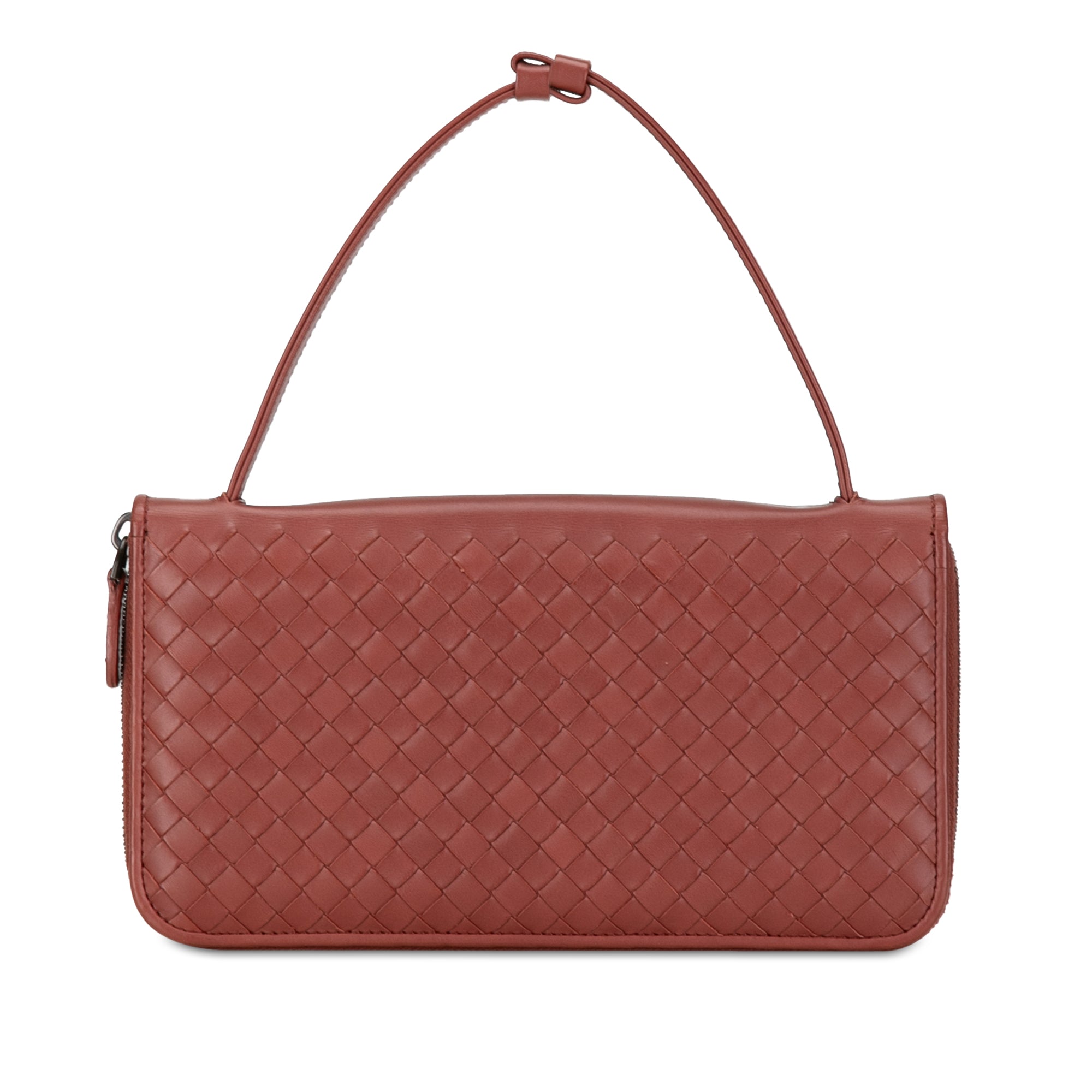 Intrecciato Zip Around Long Wallet