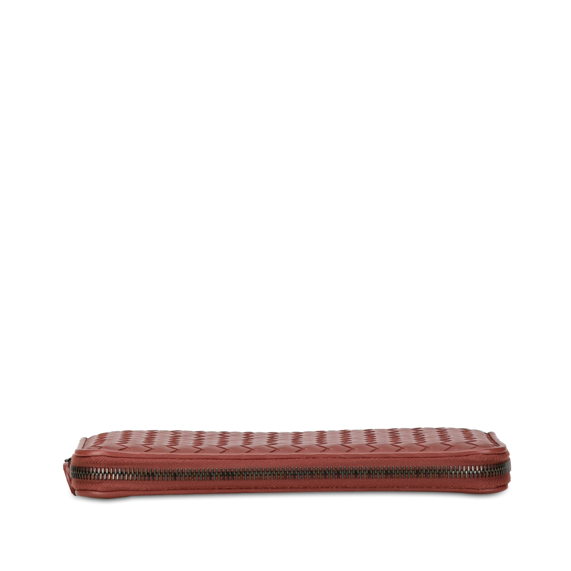 Intrecciato Zip Around Long Wallet