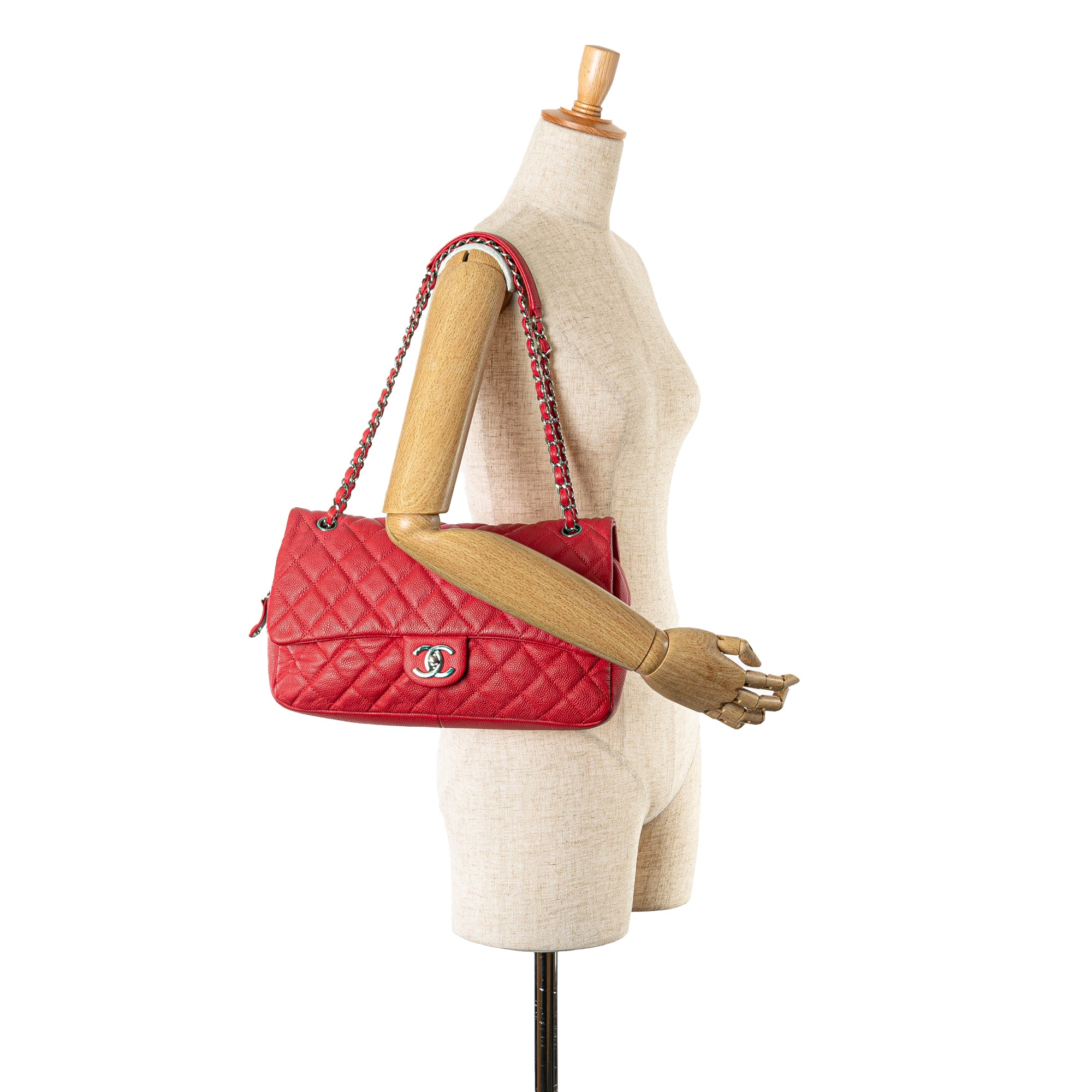 Jumbo Caviar Easy Flap Bag