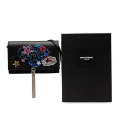 Calfskin Cloud Star Applique Classic Monogram Kate Tassel Wallet on Chain