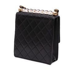 Small Lambskin Chic Pearls Flap