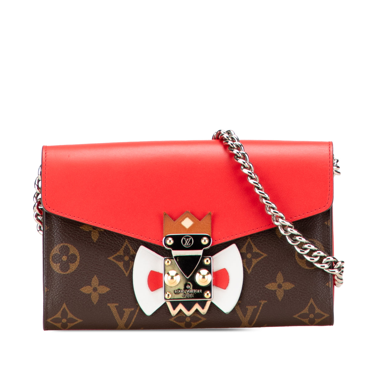 Monogram Tribal Mask Chain Wallet
