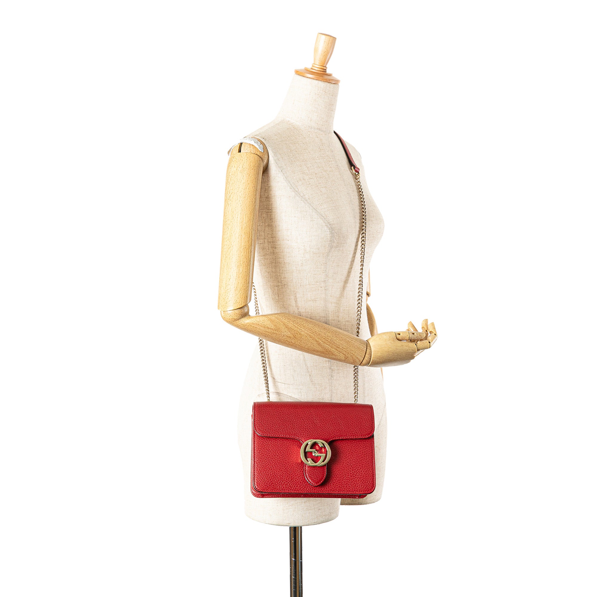 Small Dollar Calfskin Interlocking G Crossbody