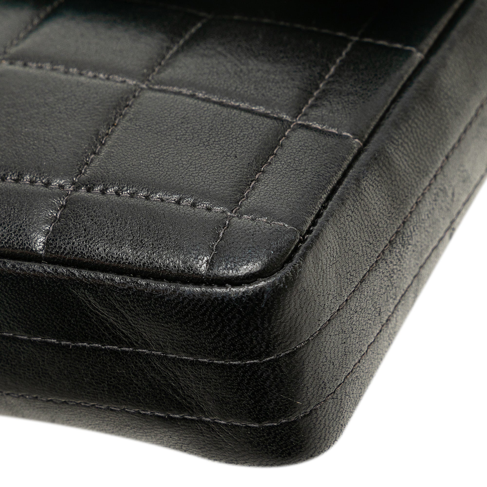 Chocolate Bar Lambskin East West Flap